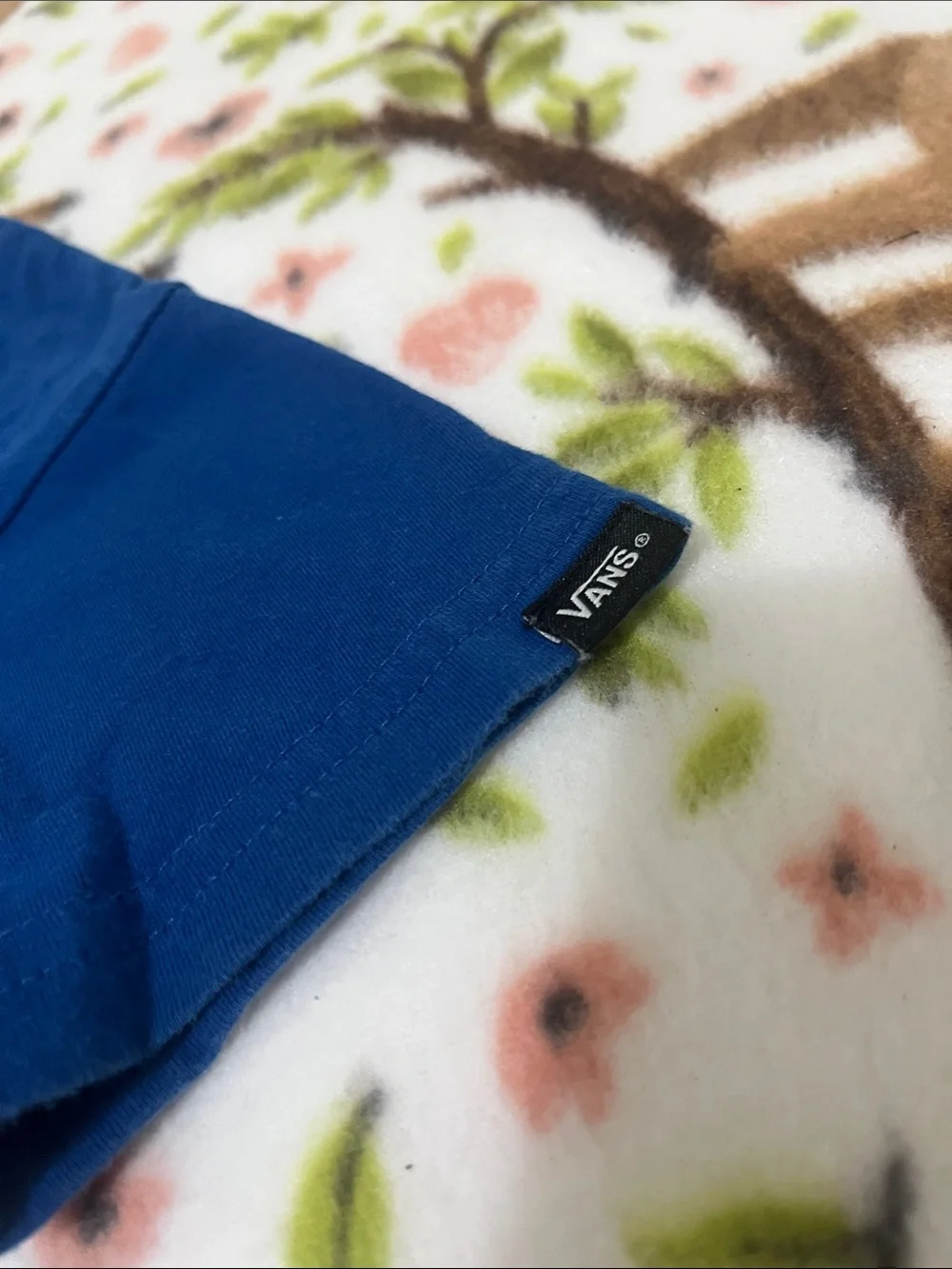 Vans Blue Short Sleeve Tee with Neon Green Logo - Kids - Boys 3T